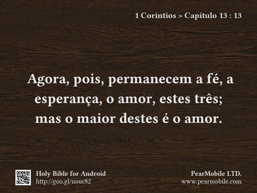 1 Coríntios, Capítulo 13:13